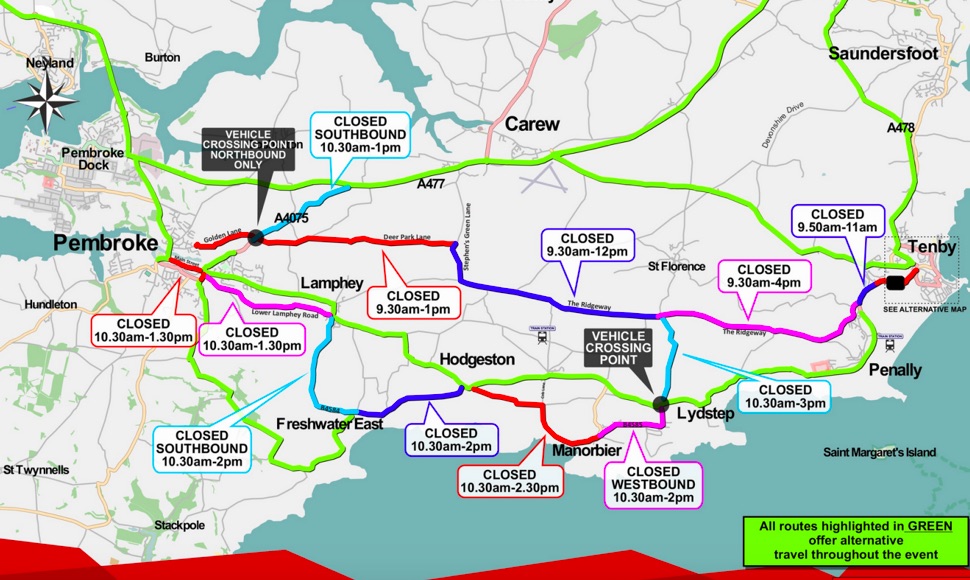 Long Course Weekend road closures finalised by Local Authority